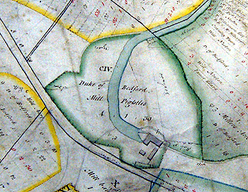 The mill shown on a map of 1760 [R1-42]